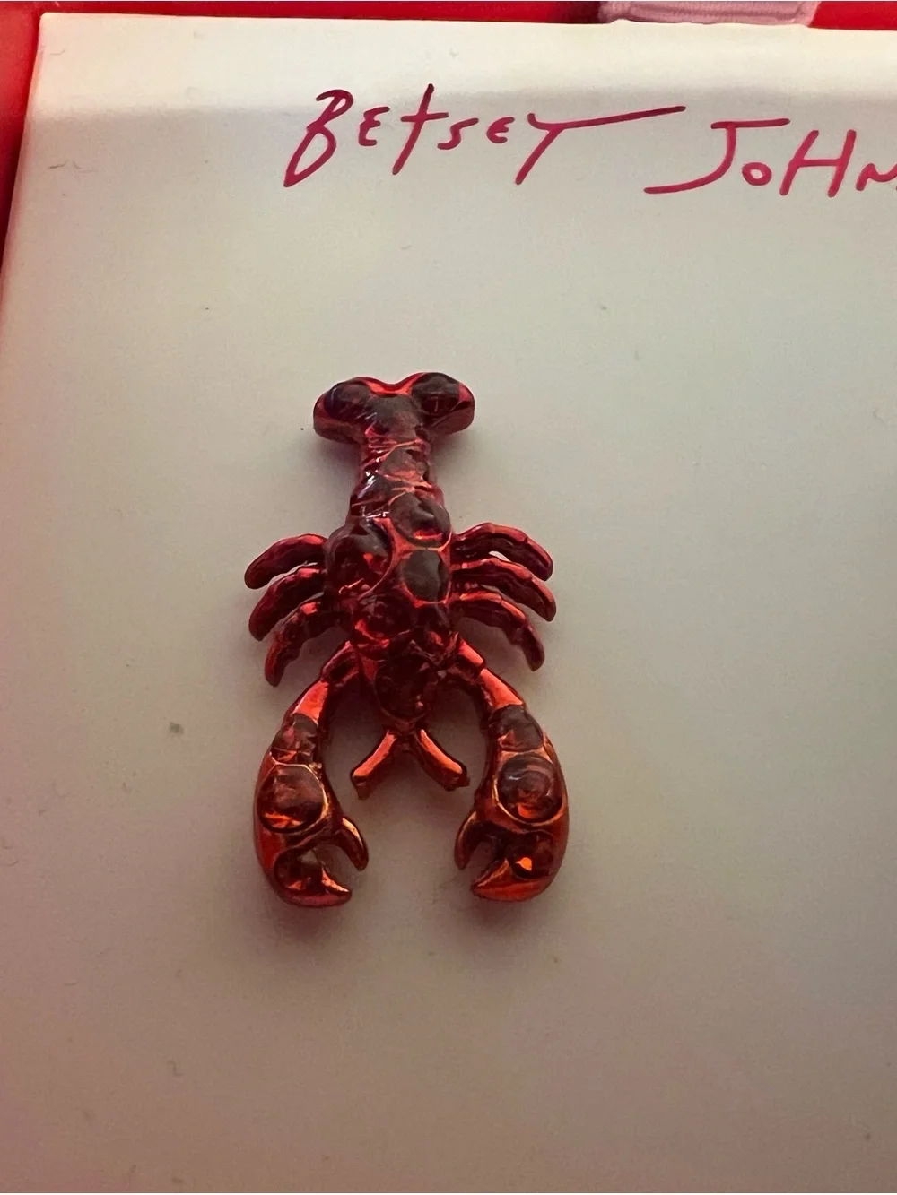 Betsey Johnson Red Lobster Stud Earrings